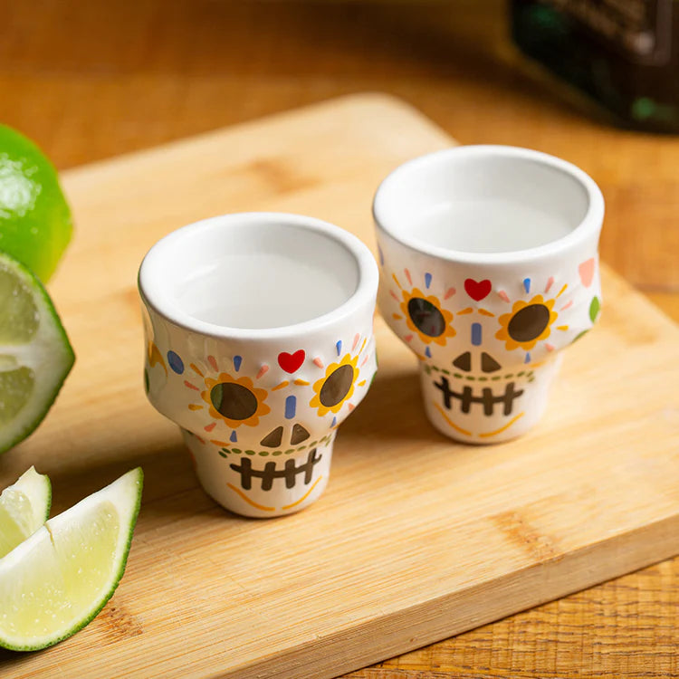 Kikkerland Sugar Skull Shot Glasses  (GL22)
