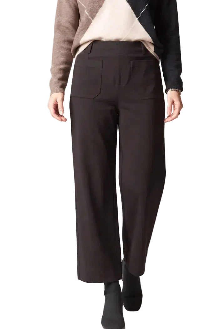 Habitat Luxe Ponte Solid Flood Pant (10676) (Black)