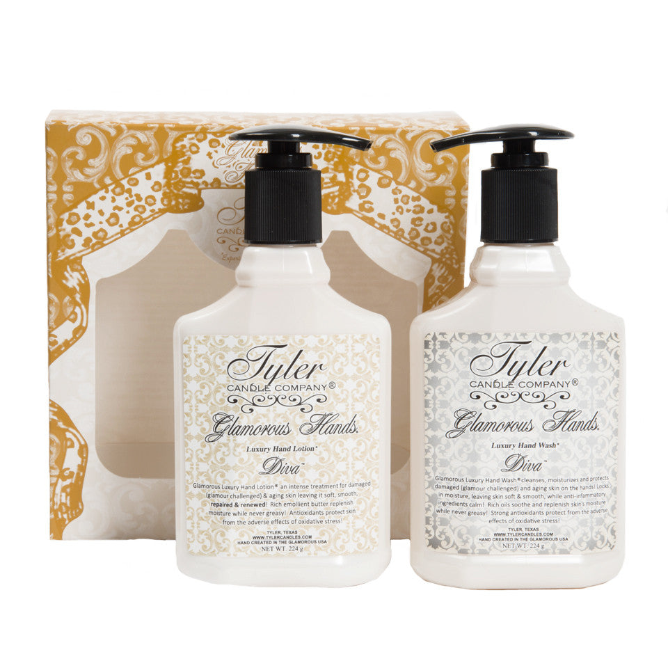 Tyler Candle Glamorous Hands Gift Set  2 x  8 oz