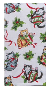 Kay Dee Meowy Christmas Toss Dual Purpose Towel (H7003)