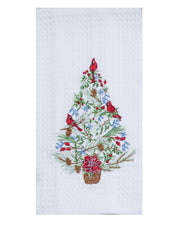 Kay Dee Embroidered Tree Waffle Towel (H8009)