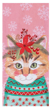 Kay Dee Cat Dual Purpose Towel (H8271)