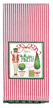 Kay Dee Merry Nutcrackers Tea Towel (H8297)