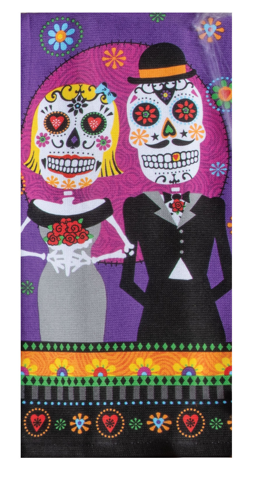 Kay Dee Day of the Dead Couple Dual Purpose Towel (H8309)