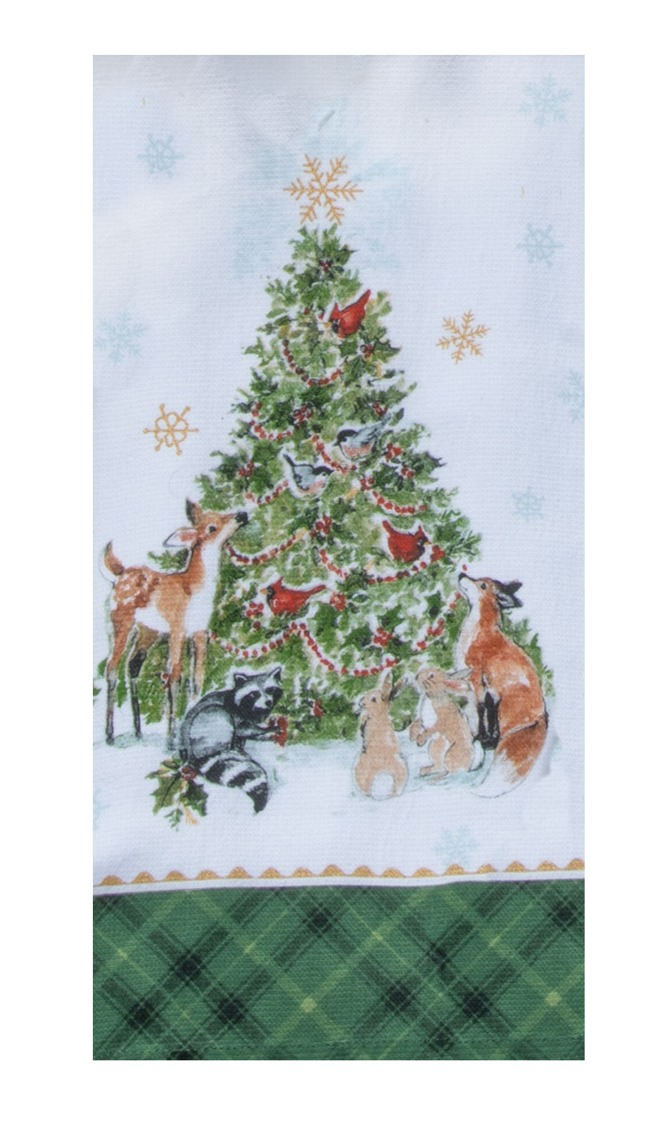 Kay Dee Animals Around The Christmas Tree By Susan Winget Dual Purpose Towel (H8336)
