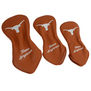 Texas Longhorn Embroidered Solid Head Covers 3 Pack (HC3PCK-Solid-PB) (Burnt Orange)