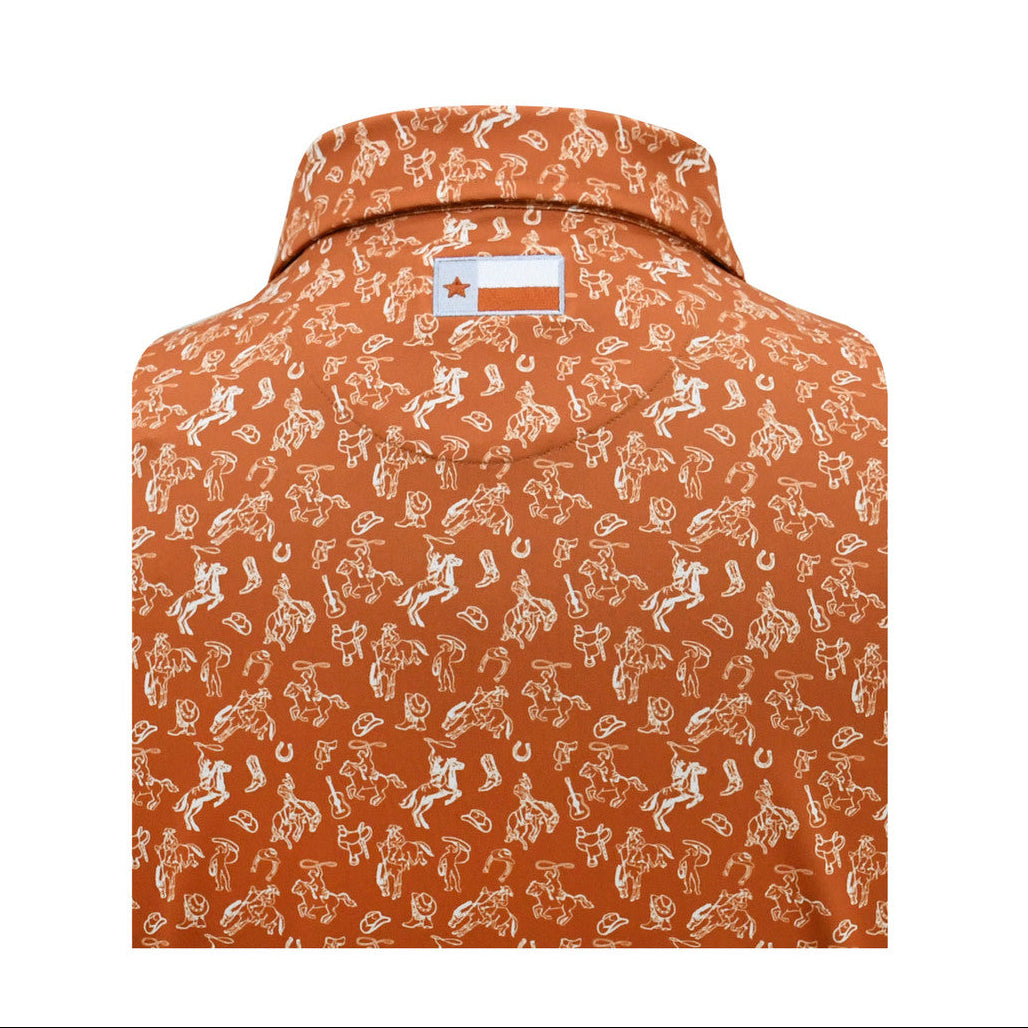 Horn Legend Bamboo Charcoal Longhorn Cowboy Polo