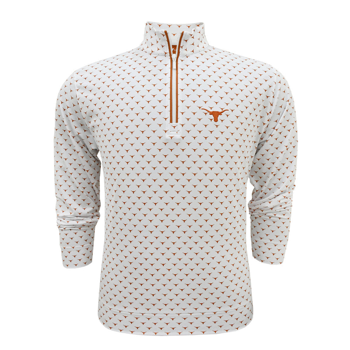 Horn Legend Bamboo Charcoal Longhorn White 1/4 Zip Pullover