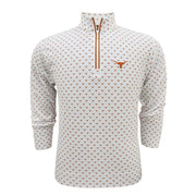 Horn Legend Bamboo Charcoal Longhorn White 1/4 Zip Pullover