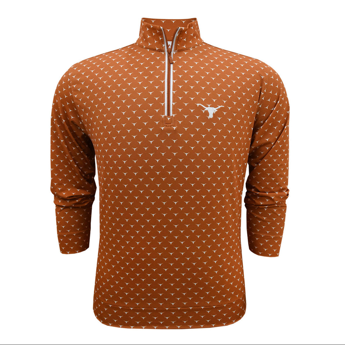 Horn Legend Bamboo Charcoal Longhorn Burnt Orange 1/4 Zip Pullover