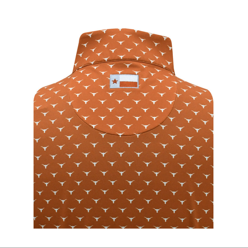 Horn Legend Bamboo Charcoal Longhorn Burnt Orange 1/4 Zip Pullover