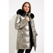 Joseph Ribkoff Faux Fur Puffer Jacket (233923-170)  Size Xl