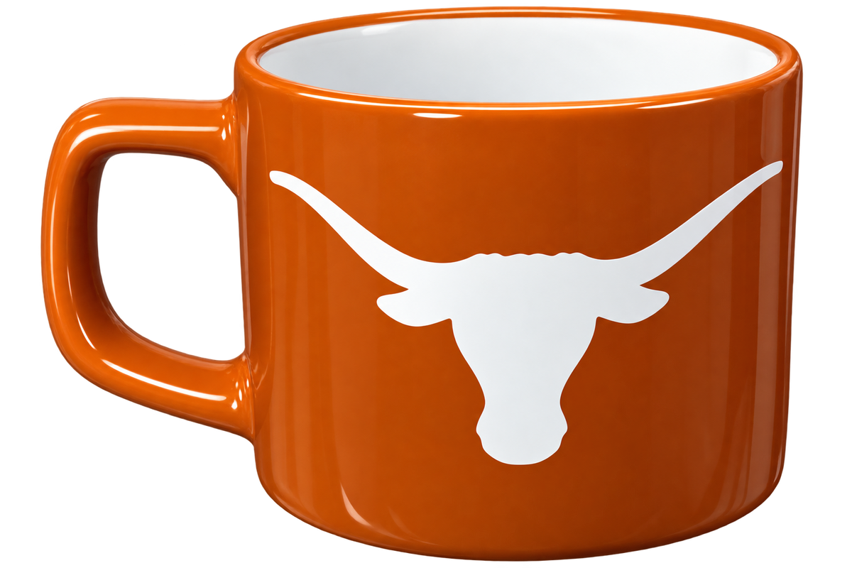 Texas Longhorn 16 oz Julia Fashion Mug (4225)(Burnt Orange White )