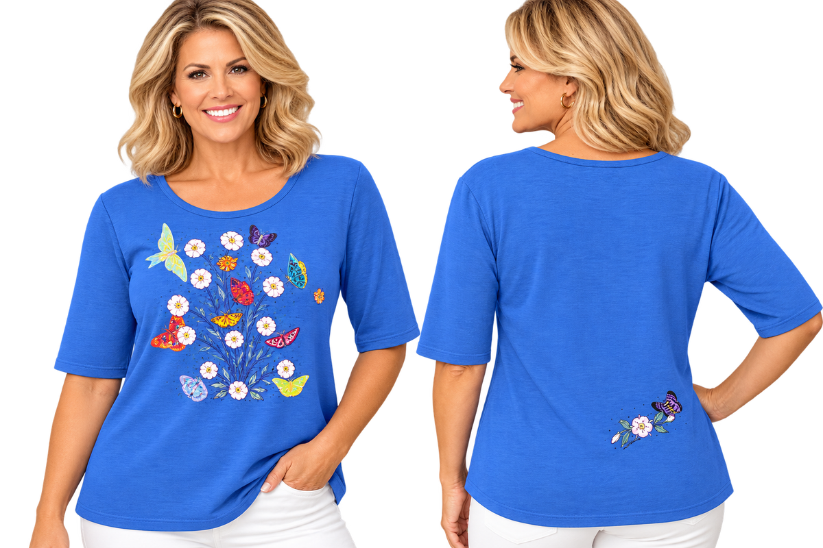 Sabaku Transformations SB Elbow Tee (447HSBebt) (Heather Super Blue)