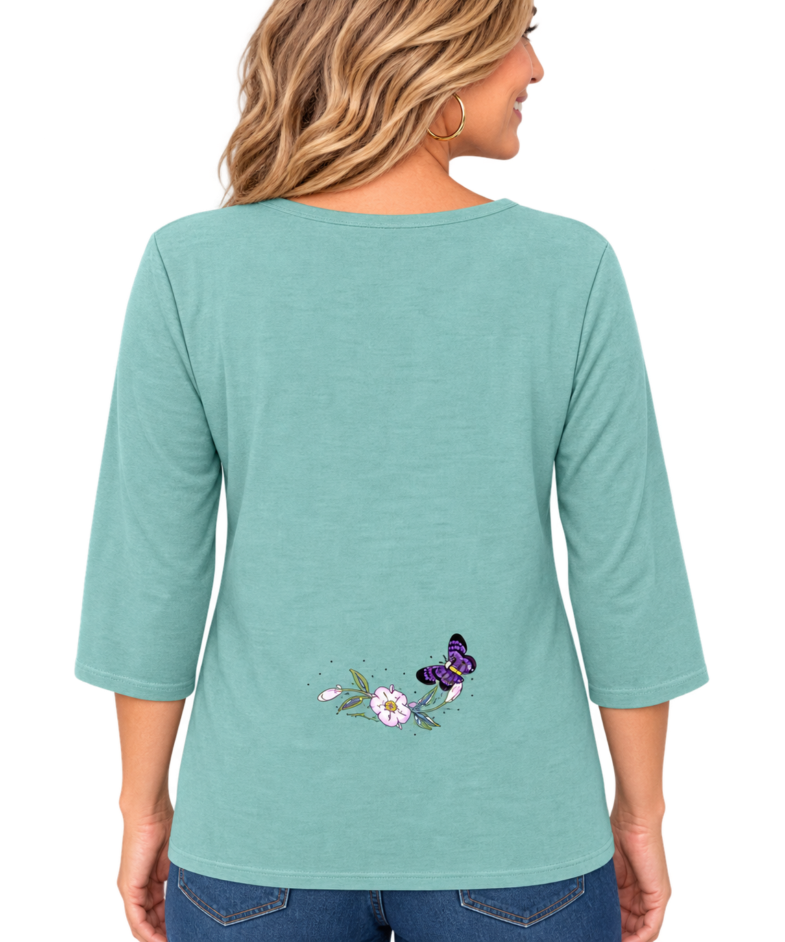 Sabaku Transformations BA 3/4 Sleeve Best Tee (447HBAbest) (Heather Blue Agave)