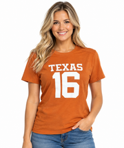 Texas Longhorn Ladies  Manning 16 Tee (Burnt orange)(C6039475-061)