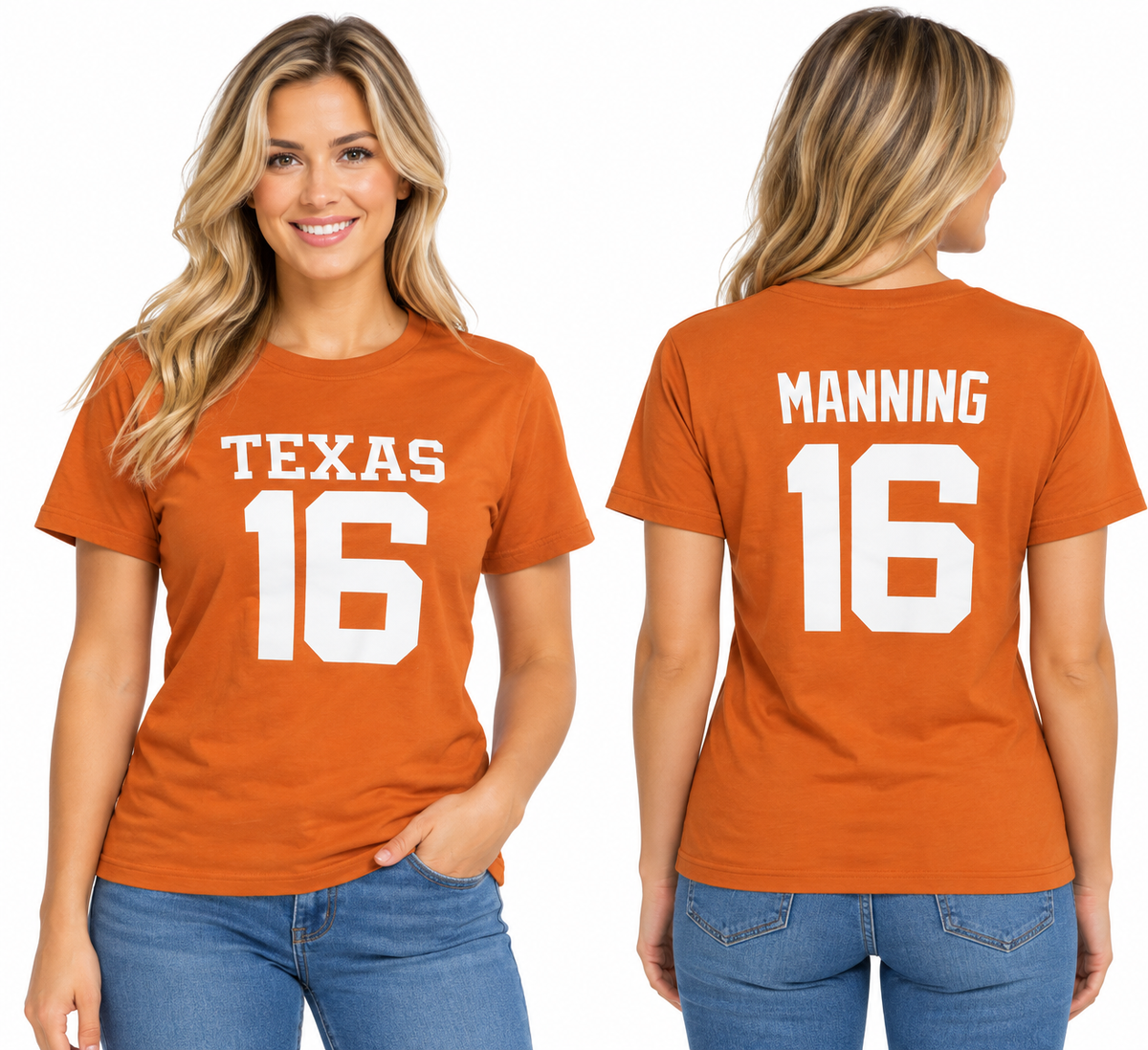 Texas Longhorn Ladies  Manning 16 Tee (Burnt orange)(C6039475-061)