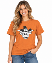 Texas Longhorn Ladies  Vault Vintage Bevo Crew Tee (Burnt orange)(C6039475-135)