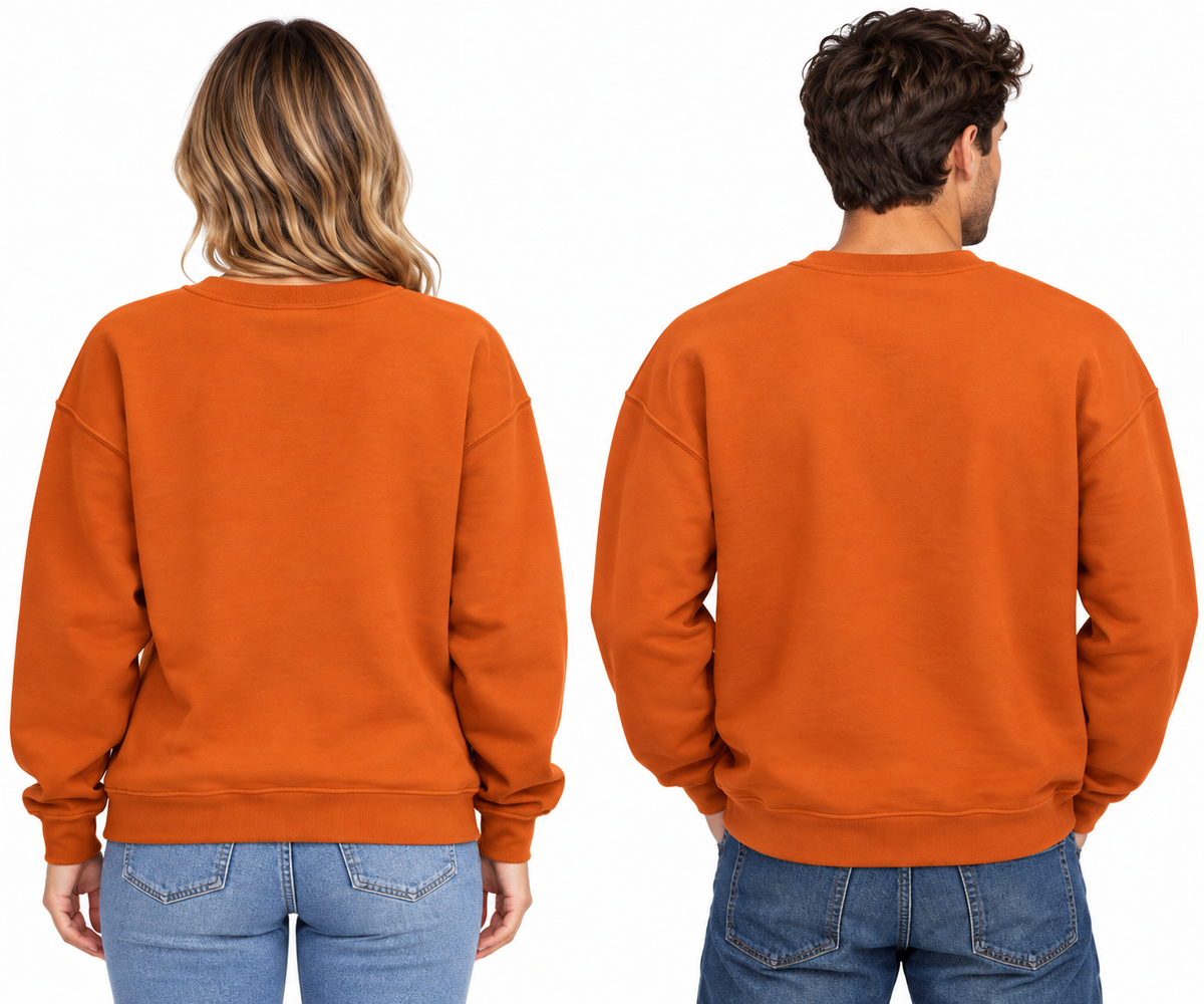 Texas Longhorn Unisex Power Blend Fleece Twill Texas Crew Sweatshirt (CS1220475-684)
