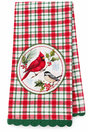 Kay Dee Winterberry Cardinal Patch Tea Towel  (H8357)