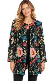 A.Z.I. Beaded Melony Floral Tapestry Jacket (Z13675) (Black)