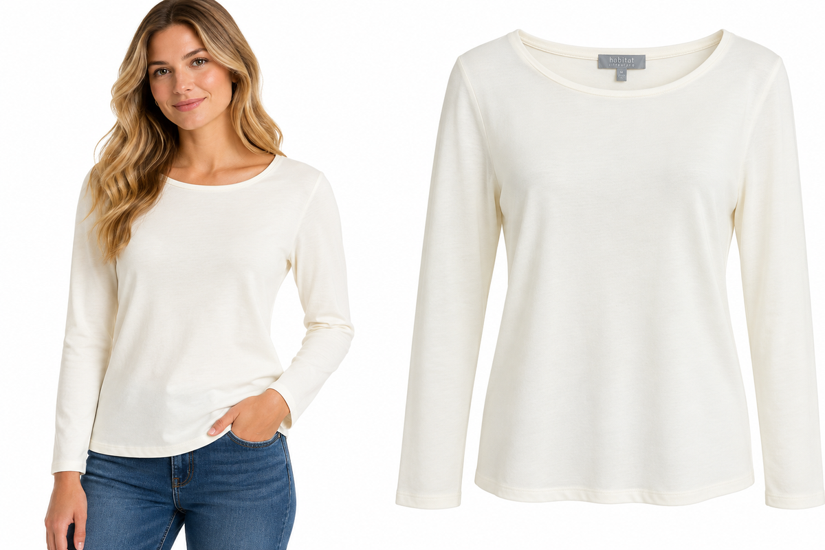 Habitat Cozy Rib Everyday Tee (16411) (Winter White)