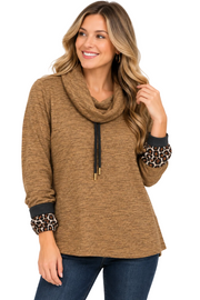 Multiples Knit Shirred Cuff Long Sleeve Top (M46201TM)