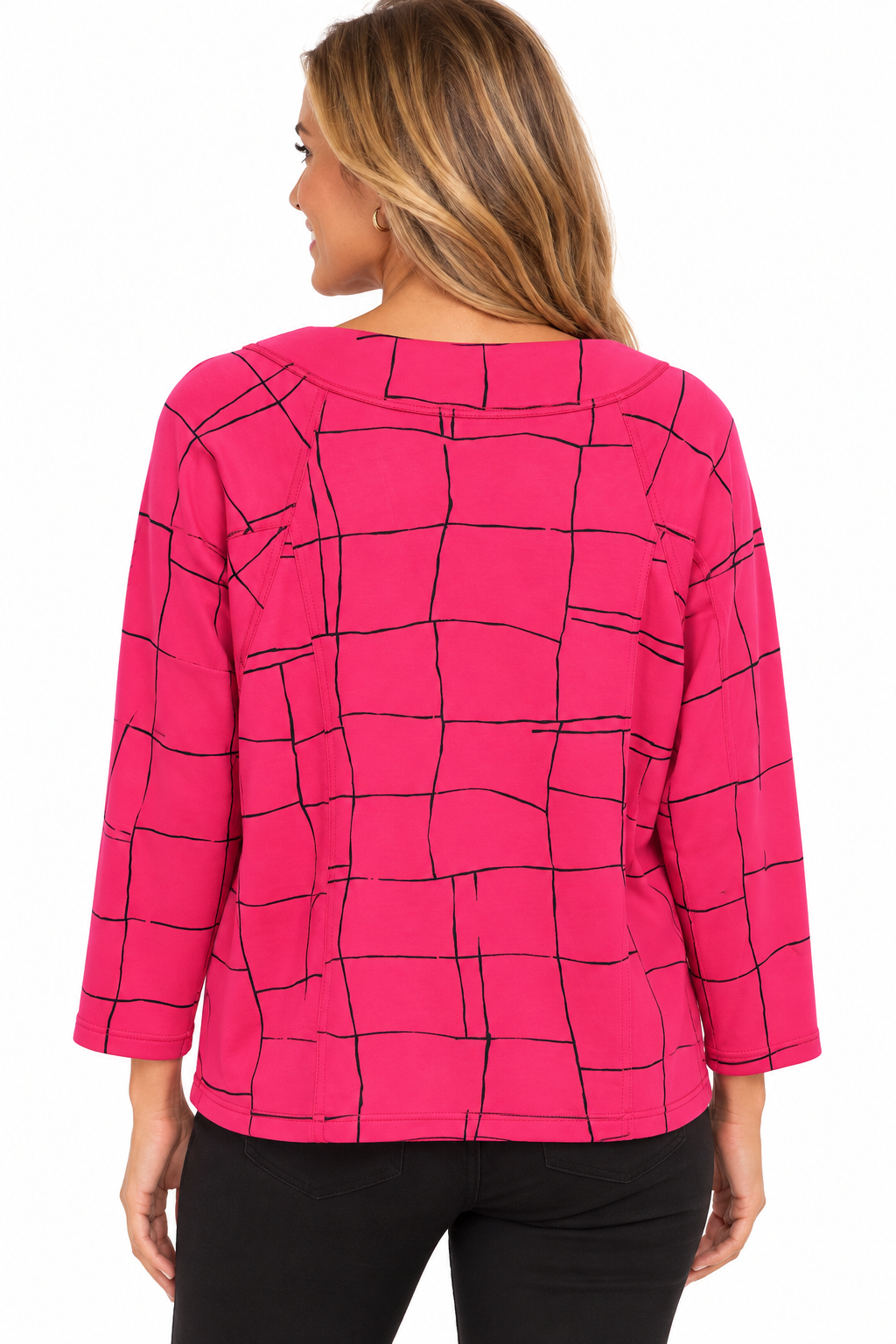 Olivia by Habitat Feather Lux Print Pullover (332101) (Magenta)