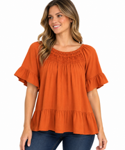 Parsley & Sage Lulu Peasant Solid Top (26T80B10)