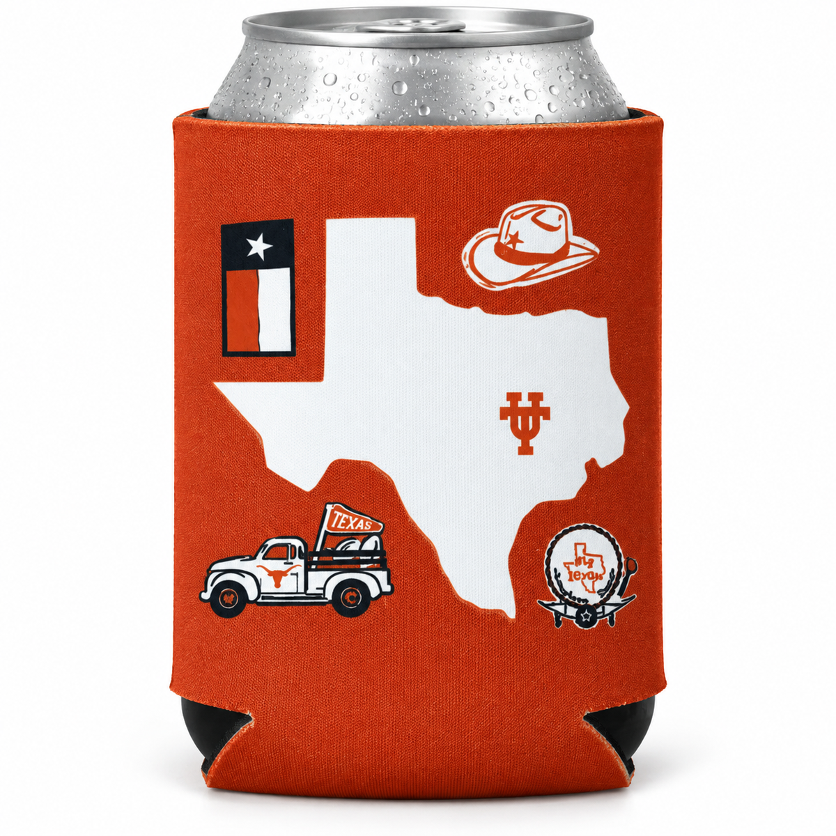 Texas Longhorn We own This State Can Koozie (1000B4cp-State)