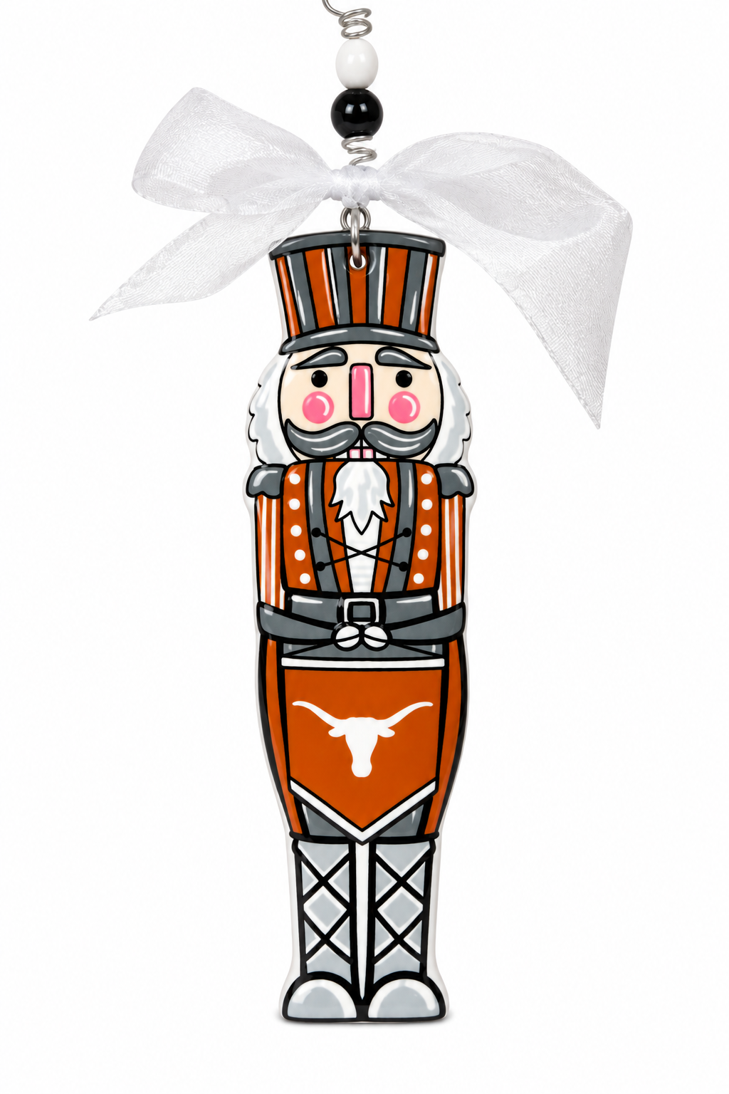 Glory Haus Texas Longhorn Nutcracker Flat Ceramic Ornament (421183401)