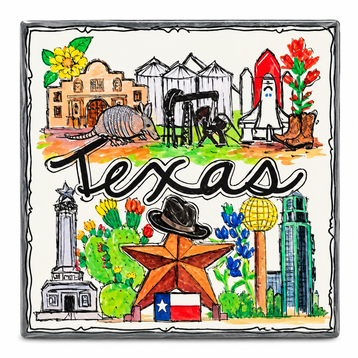 Glory Haus State of Texas Icon Acrylic 4x 4 Magnet (50183810)