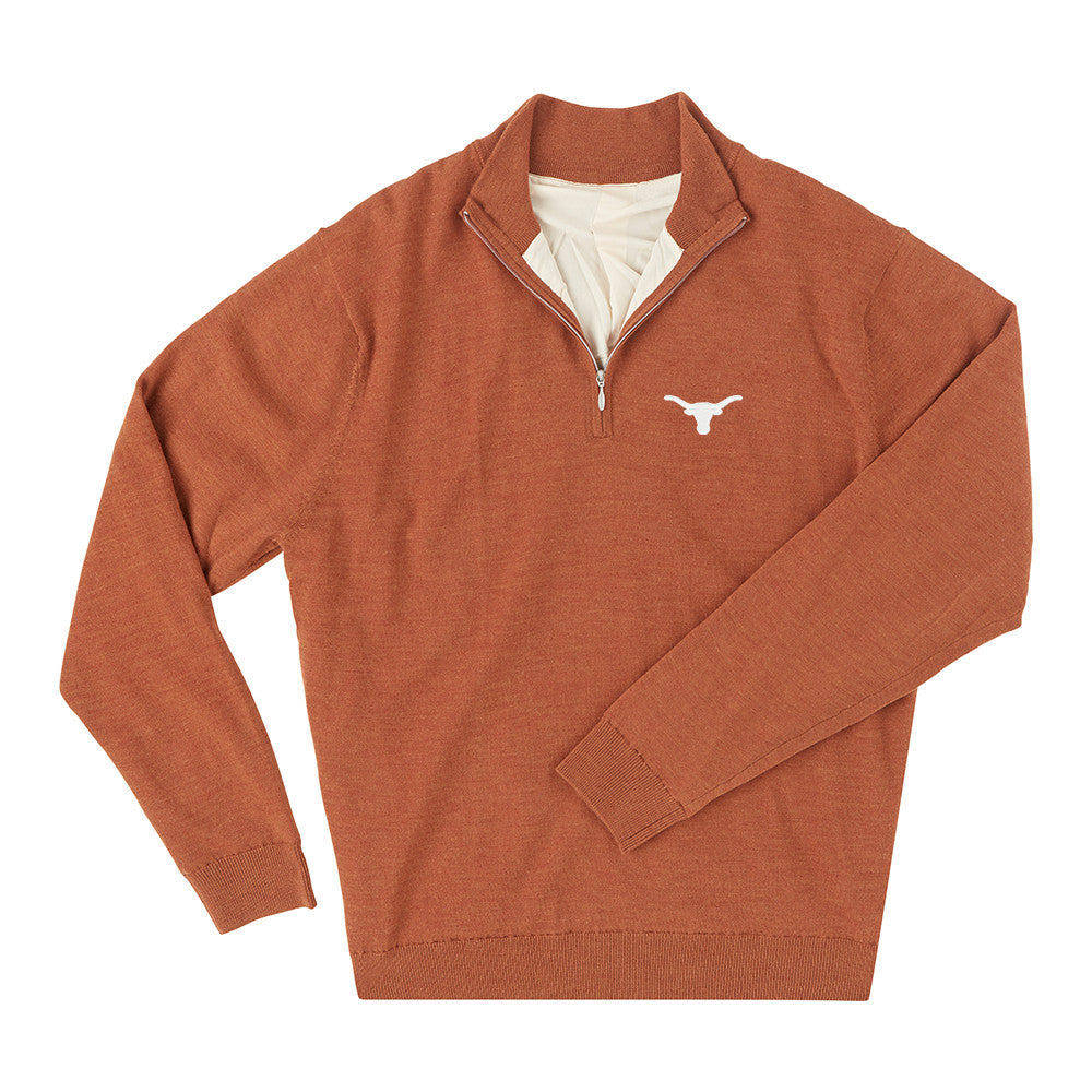 Texas Longhorn 40 Acres Mens Merino Wool 1/4 Zip (IS75708HLS)