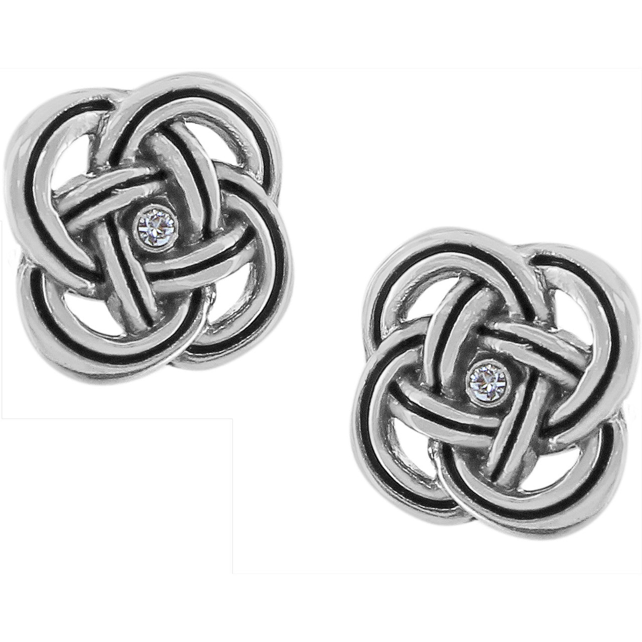 Brighton Interlok Knot Post Earrings (SLV)