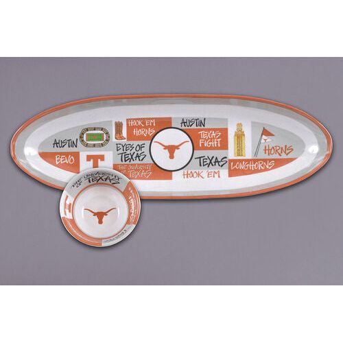 Texas Longhorn Melamine Oval Chip & Dip (22569)