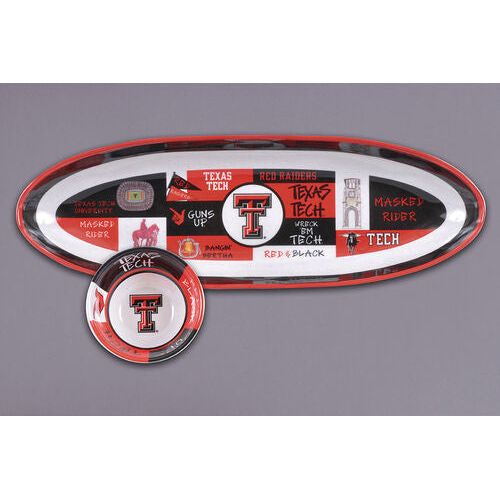 Texas Tech Melamine Oval Chip & Dip (24769)