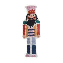 Peking Handicraft Nutcracker Shaped Hooked Pillow (22" Oblong)