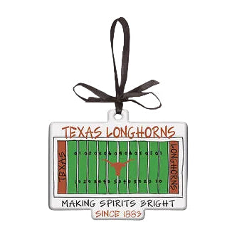 Texas Longhorn Glory Haus Ceramic Flat Football Field Ornament (82503)