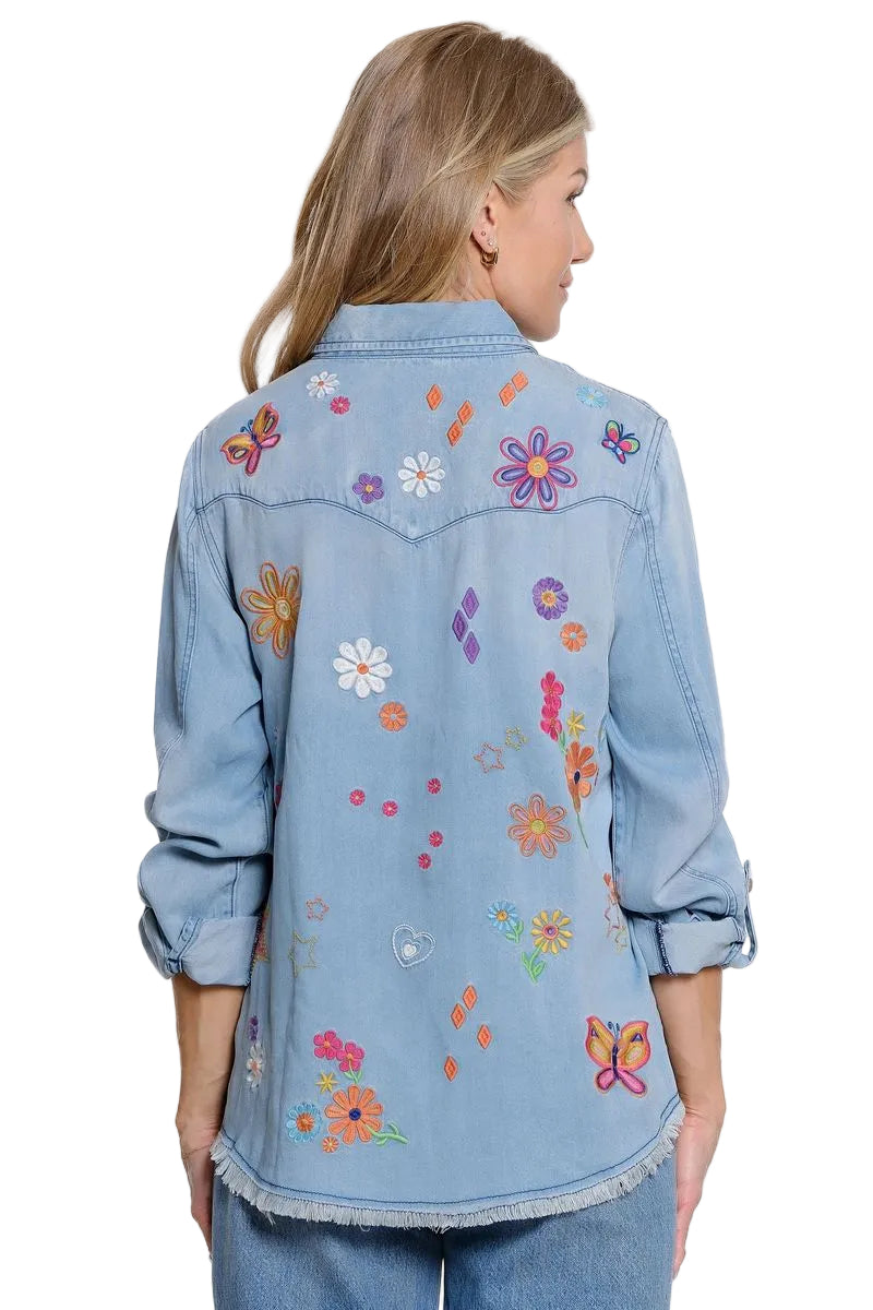 John Mark Embroidered Blouse(J16340BM)(Floral)