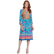 John Mark Print Embroidered Dress (J25562DM)