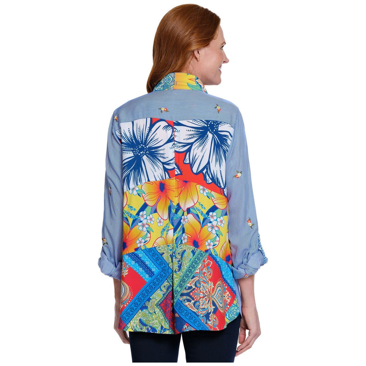 John Mark Embroidered Stripe Shirt (J25634BM )