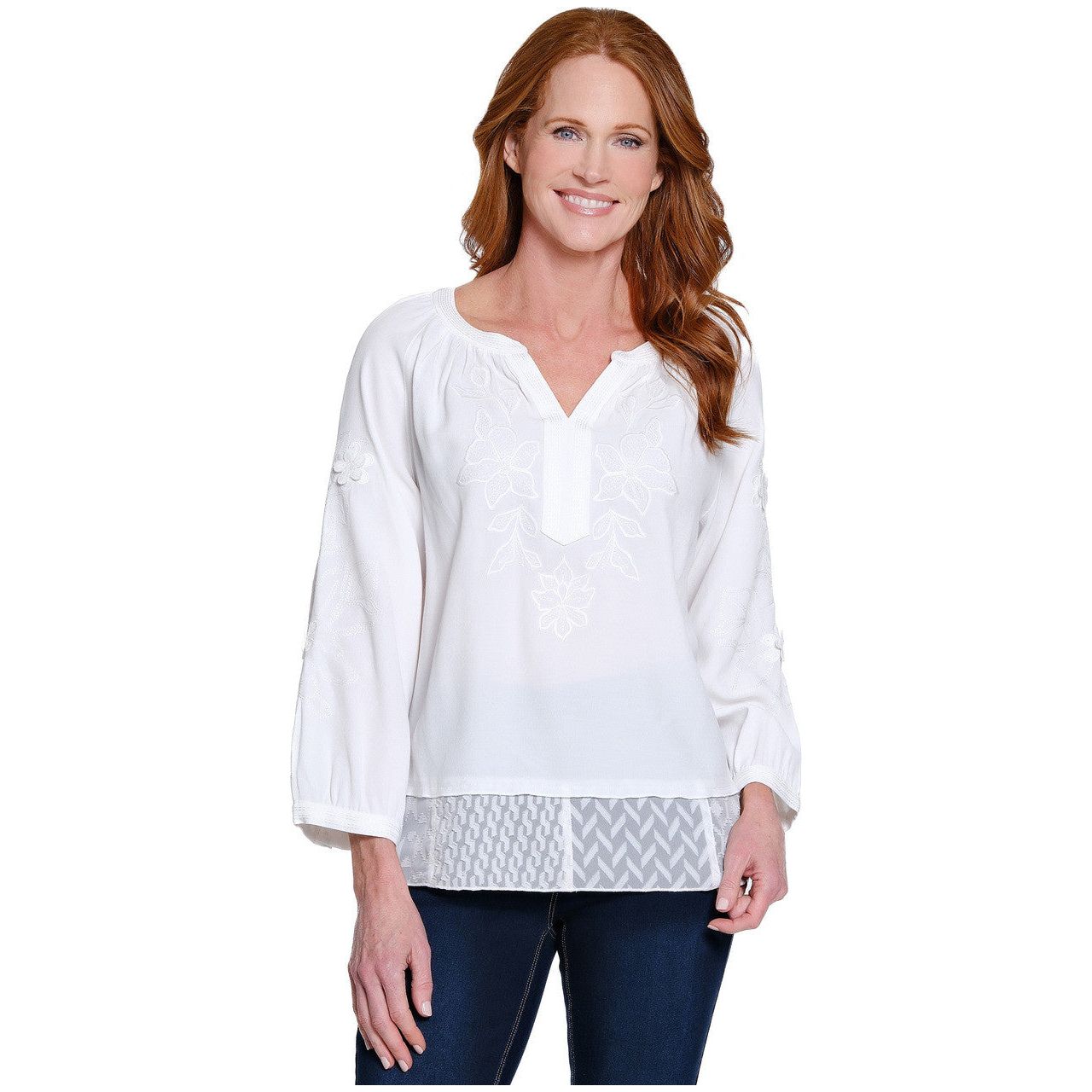 John Mark Embroidered Floral Tunic J25642TM