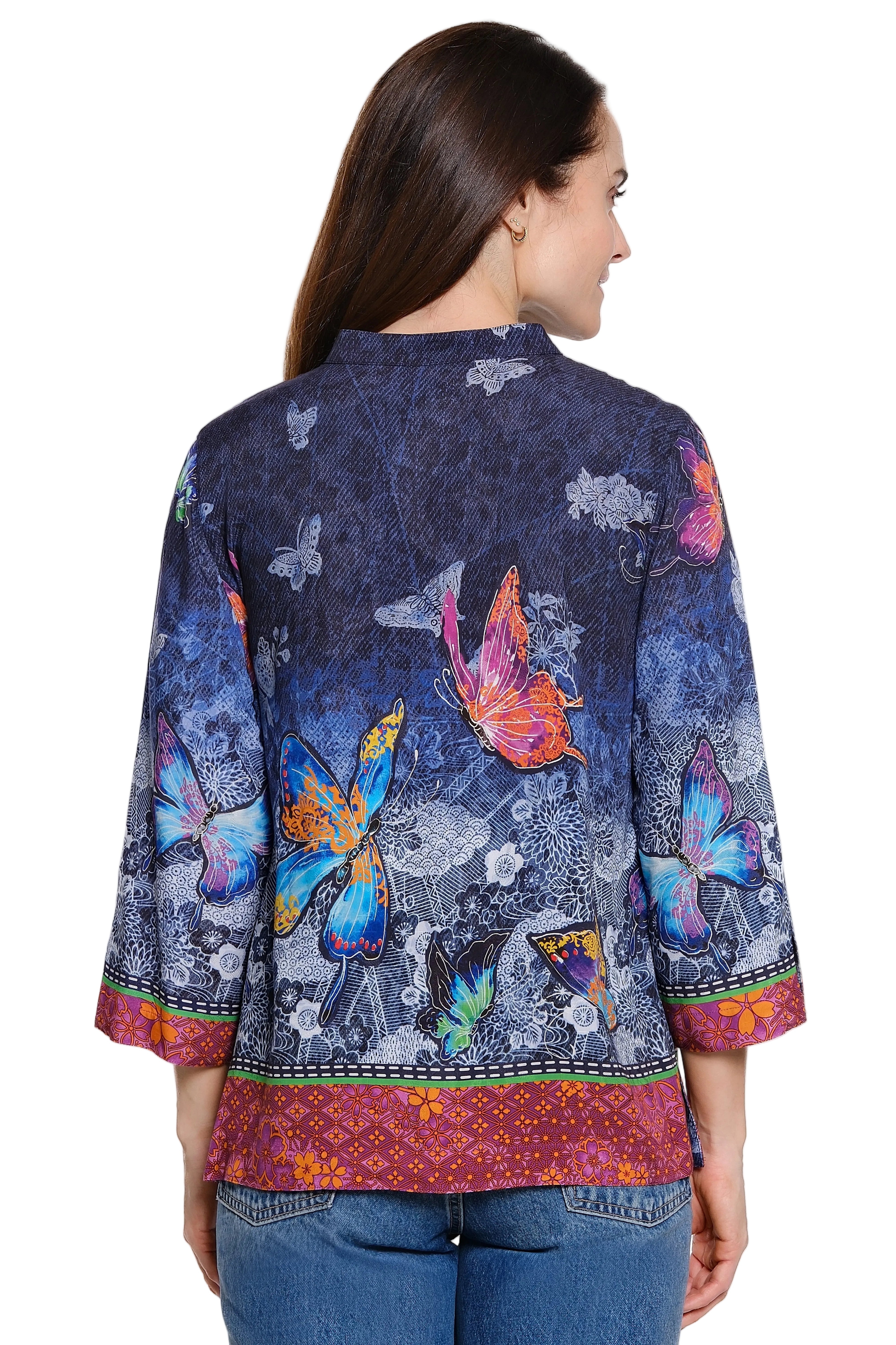John Mark Butterfly Print Tunic (J26543BM)