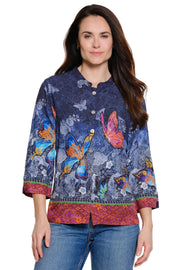 John Mark Butterfly Print Tunic (J26543BM)