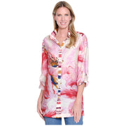 John Mark Pink Floral Print Tunic ( J35741)