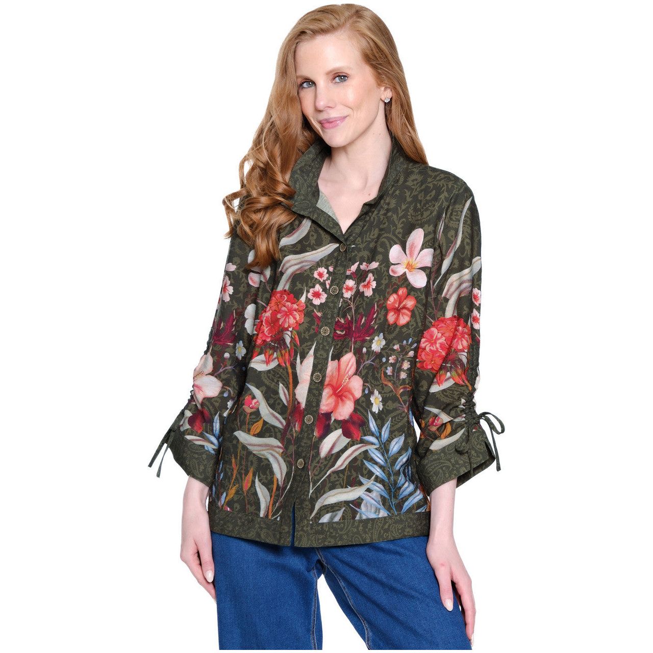 John Mark Border Print Top  (J35843BM)