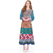 John Mark Multi-Print Embroidered Tiered Dress (J35860DM)