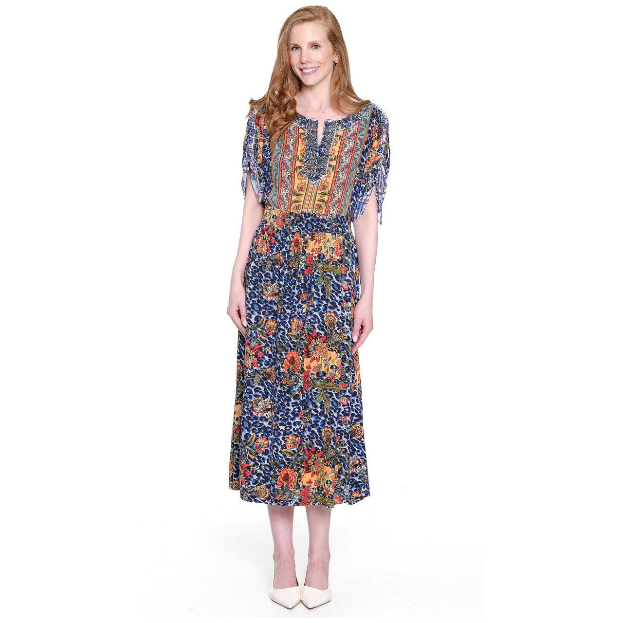 John Mark Embroidered Maxi Dress (J35862DM)