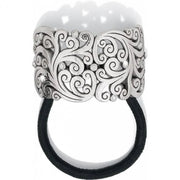 Brighton Madrid Silver Lace Ponytail Holder (J80832)