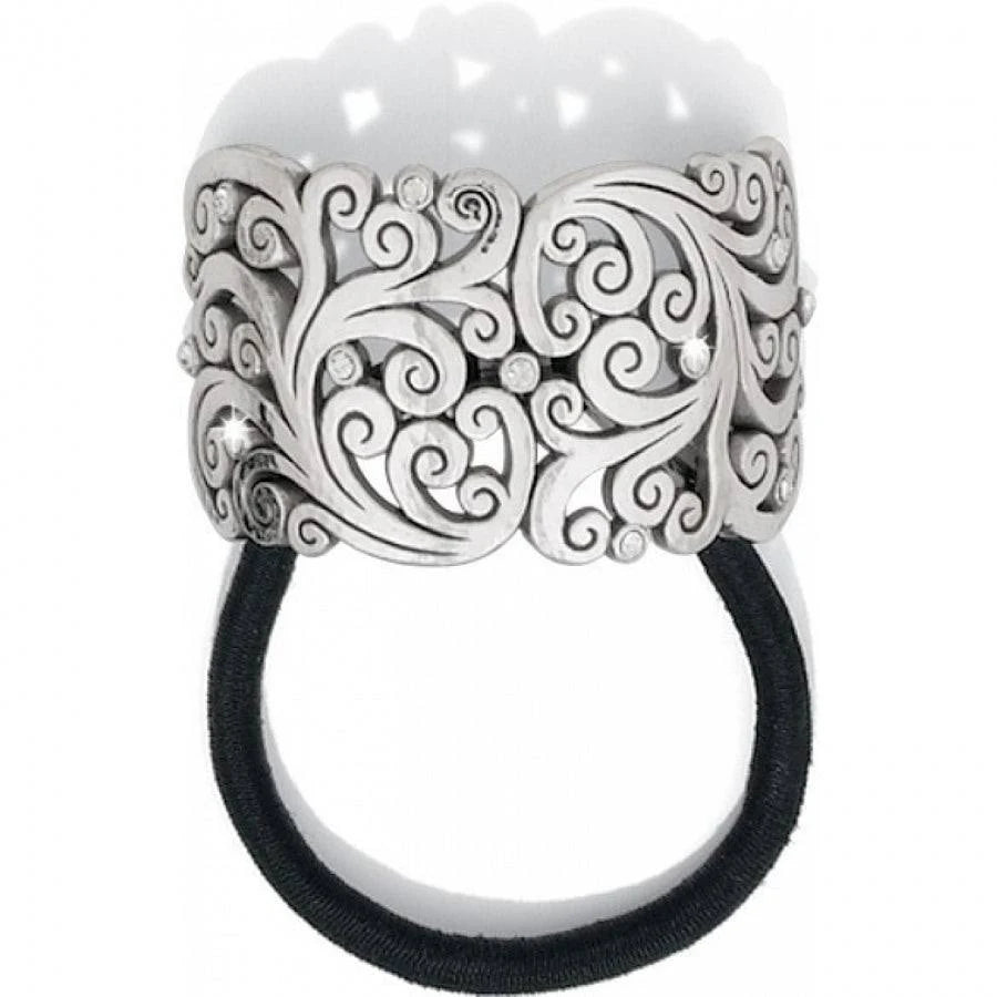 Brighton Madrid Silver Lace Ponytail Holder (J80832)